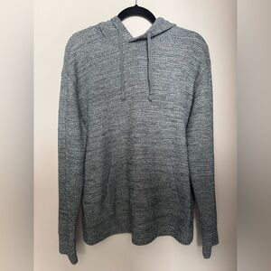 Express Men's Heather Gray Knit Hoodie